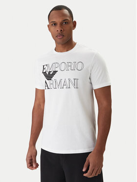Emporio Armani Emporio Armani Marškinėliai EM000574 AF20434 U0002 Balta Regular Fit