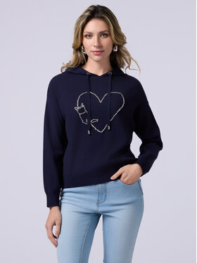 Oltre Oltre Cardigan M083J004809N034 Blu Regular Fit