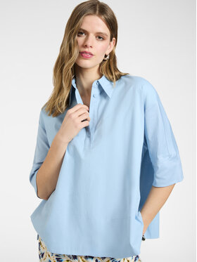 Elena Mirò Elena Mirò Bluzka 2009Z000058N004 Turkusowy Boxy Fit
