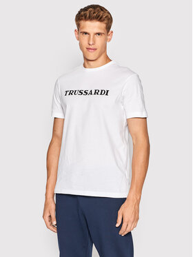 Trussardi Trussardi T-Shirt Logo Print 52T00629 Bílá Regular Fit