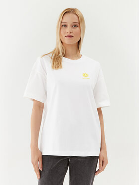 Converse Converse Marškinėliai Star Chevron Os Tee 10025213-A01 Balta Regular Fit