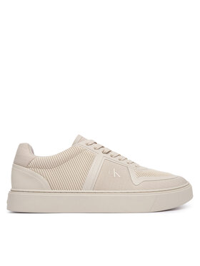 Calvin Klein Calvin Klein Sneakersy Classic Cups Laceup Knit HM0HM02130 Beżowy