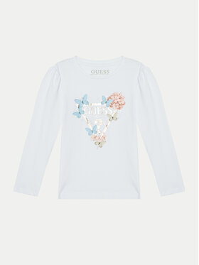 Guess Guess Bluză K5RI08 K6YW4 Alb Regular Fit