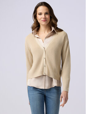 Oltre Oltre Kardigan M063J004789N002 Écru Regular Fit