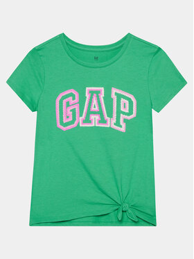 Gap Gap T-Shirt 886009-04 Zelená Regular Fit