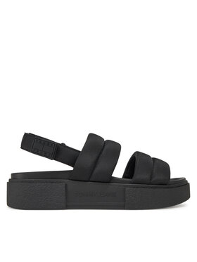 Tommy Jeans Tommy Jeans Sandale Tjw Flatform Sandal EN0EN02802 Negru