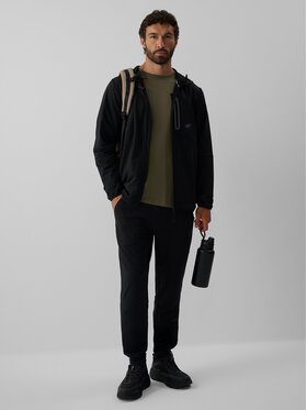4F 4F Spodnie dresowe TREKKING Czarny Regular Fit