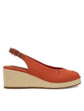 Tommy Hilfiger Tommy Hilfiger Espadrilles Flag Mid Wedge Espad Slingback FW0FW08595 Orange
