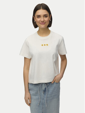 Vero Moda Vero Moda T-Shirt Sara 10311633 Biały Regular Fit