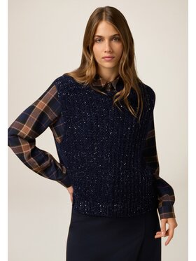 Oltre Oltre Cardigan M149E002157N034 Blu Regular Fit