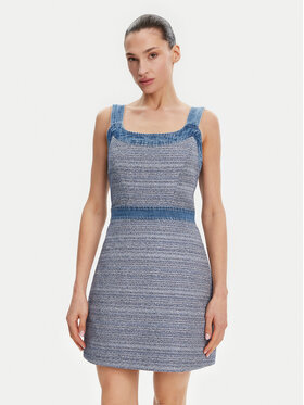 Guess Guess Rochie de zi W5GK77 WH610 Albastru Slim Fit
