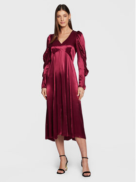 Closet London Closet London Koktel haljina D8264 Tamnocrvena Regular Fit