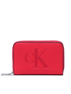 Calvin Klein Jeans Calvin Klein Jeans Malá dámska peňaženka Sculpted Med Zip Around Mono K60K610096 Červená