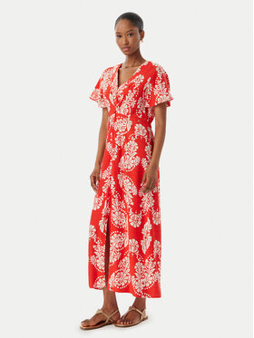 LOLA CASADEMUNT LOLA CASADEMUNT Sukienka letnia LS2616137 Czerwony jasny Regular Fit