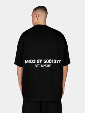 MADE BY SOCIETY MADE BY SOCIETY T-Shirt Tricou Earth Element - T17208 Czarny Basic Fit