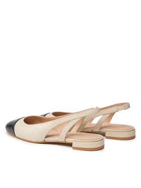 Stuart Weitzman Sandale Sleek Slingback SC667 Écru