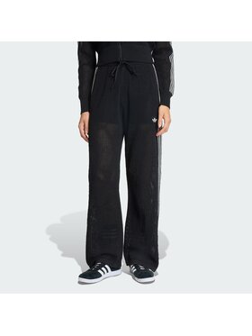 adidas adidas Πλεκτό παντελόνι Knitted Crochet Firebird KC6494 Μαύρο Regular Fit