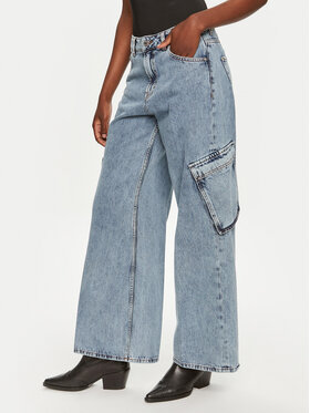 HUGO Hugo Farmer Gemanda 50519907 Kék Wide Leg