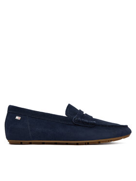 Tommy Hilfiger Tommy Hilfiger Mokaszin Flag Soft Suede Driver Loafer FW0FW08558 Sötétkék