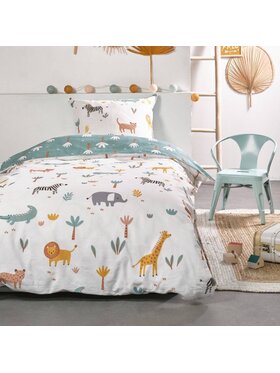 MIAhome MIAhome Komplet pościeli dziecięcej 140x200 cm ANIMALES-II Kolorowy