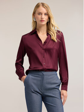 Motivi Motivi Koszula 5192Q600996N036 Bordowy Regular Fit