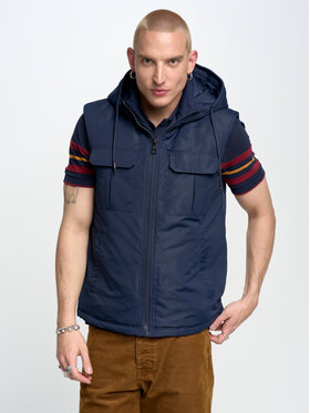 BIG STAR BIG STAR Kamizelka YVES_403_130 Granatowy Basic Fit