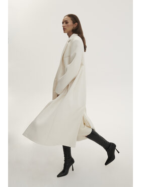 La Mania La Mania Cappotto COMFY COAT 2 Bianco Classic Fit