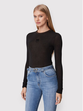 Pinko Pinko Bluzka Bell Ville 1G17WC Y7D2 Czarny Regular Fit