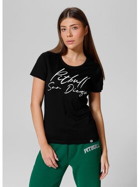 PITBULL PITBULL T-Shirt Koszulka damska Pitbull SD L Czarny Regular Fit