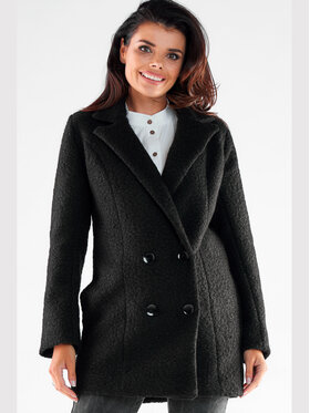 Awama Awama Cappotto A546 Nero Basic Fit