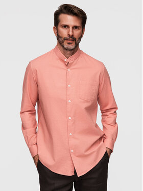 Ombre Ombre Koszula K704 Różowy Regular Fit