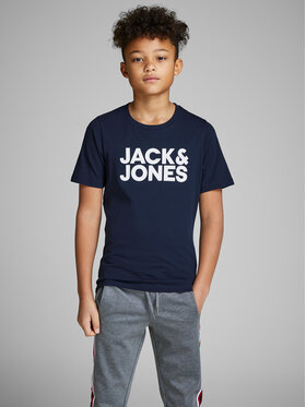 Jack&Jones Junior Jack&Jones Junior T-Shirt Corp Logo 12152730 Granatowy Regular Fit