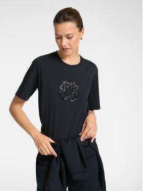 Elena Mirò Elena Mirò T-Shirt G270Z000407N034 Niebieski Regular Fit