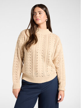 Elena Mirò Elena Mirò Sweter M082Z000847N0A2 Kremowy Regular Fit