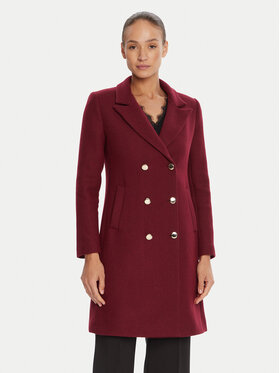 Rinascimento Rinascimento Płaszcz wełniany CFC0126118003 Bordowy Regular Fit
