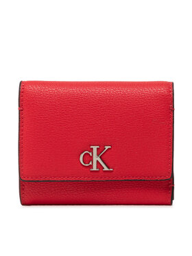 Calvin Klein Jeans Calvin Klein Jeans Malá dámska peňaženka Minimal Monogram Med Trifold K60K610107 Červená