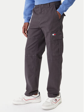 Tommy Jeans Tommy Jeans Kalhoty z materiálu Sonny DM0DM22651 Šedá Slim Fit