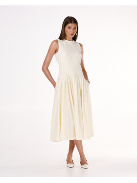 Castellani Castellani Sukienka codzienna Clementina Écru Regular Fit