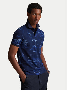 Polo Ralph Lauren Polo Ralph Lauren Polo marškinėliai 710P04012001 Tamsiai mėlyna Custom Slim Fit