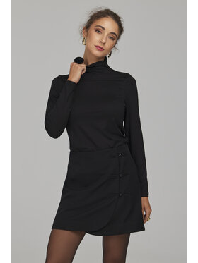 NIFE NIFE Spódnica mini SP88 Czarny A-Line Fit