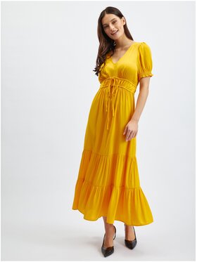 Orsay Orsay Sukienka 461068217000__36 Żółty Regular Fit