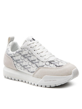 Calvin Klein Jeans Calvin Klein Jeans Сникърси New Retro Runner Laceup Aop YW0YW00706 Бял