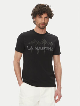 La Martina La Martina T-shirt Andy MAR311 JS324 Crna Regular Fit