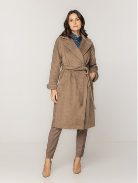 Willsoor Willsoor Płaszcz zimowy 65361 65362 Brązowy Regular Fit