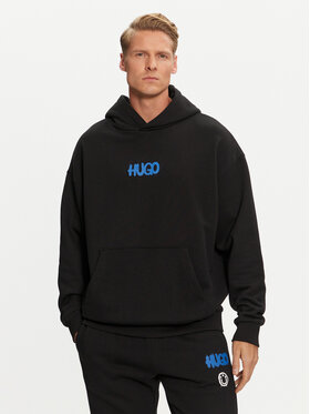 HUGO Hugo Džemperis Nimayho 50532290 Juoda Relaxed Fit