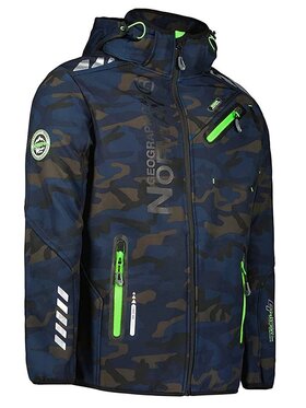 Geographical Norway Geographical Norway Kurtka softshell WU6147H-GN-NAVY-GREEN Granatowy Regular Fit