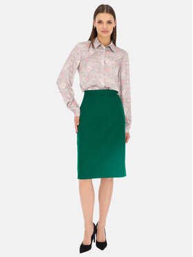 Potis & Verso Potis & Verso Spódnica ołówkowa Jasma Zielony Slim Fit