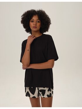 Esotiq Esotiq Piżama 42118 Czarny Regular Fit