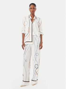 Tommy Hilfiger Tommy Hilfiger Текстилни панталони WW0WW50976 Кремав Straight Fit