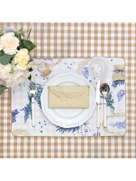 Roseberry Home Roseberry Home Podkładka na stół dwustronna Lavender & White Panama Niebieski